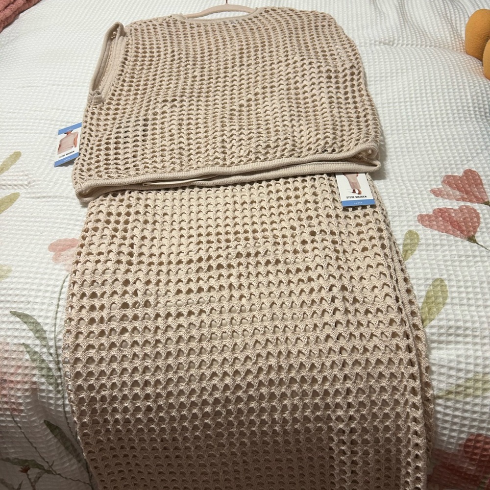 Steve Madden maxi nude illusion set